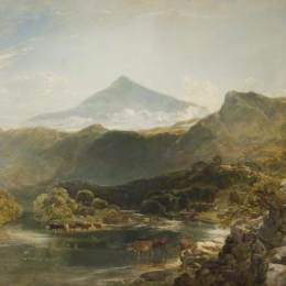 《本尼维斯山与山溪》威廉·沙耶(William Shayer)高清作品欣赏