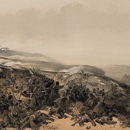 《卫兵第二次进攻（英克曼战役）》威廉·辛普森(William Simpson)高清作品欣赏