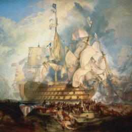 《特拉法尔加海战》约瑟夫·马洛德·威廉·透纳(J.M.W. Turner)高清作品欣赏