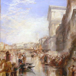 《大运河场景，威尼斯的一条街》约瑟夫·马洛德·威廉·透纳(J.M.W. Turner)高清作品欣赏
