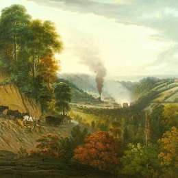 威廉·威廉姆斯(William Williams)高清作品:Morning View of Coalbrookdale, Shropshire