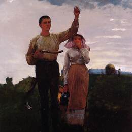 《接喇叭》温斯洛·荷默(Winslow Homer)高清作品欣赏