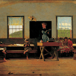 《乡村学校》温斯洛·荷默(Winslow Homer)高清作品欣赏
