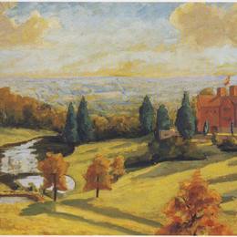 温斯顿·丘吉尔(Winston Churchill)高清作品:View of Chartwell