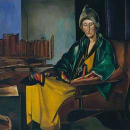 《伊迪丝·西特韦尔》温德姆·刘易斯(Wyndham Lewis)高清作品欣赏