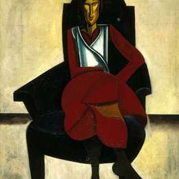 《坐姿》温德姆·刘易斯(Wyndham Lewis)高清作品欣赏