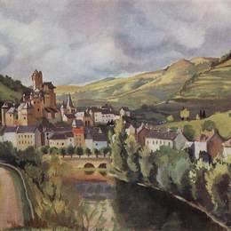 齐内达·塞莱布里阿库娃(Zinaida Serebriakova)高清作品:Auvergne. Town Esteng