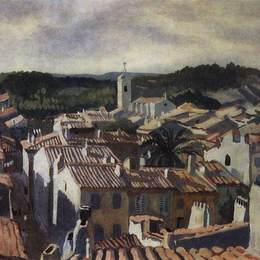 齐内达·塞莱布里阿库娃(Zinaida Serebriakova)高清作品:Cassis. The roofs of the city