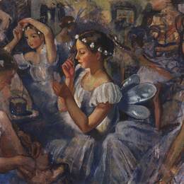 齐内达·塞莱布里阿库娃(Zinaida Serebriakova)高清作品:Girls Sylphides (Ballet Chopiniana)