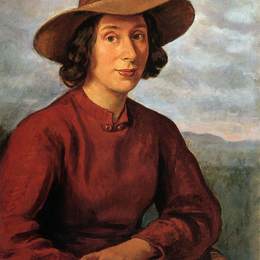 齐内达·塞莱布里阿库娃(Zinaida Serebriakova)高清作品:Portrait of A.A.Cherkesovoy-Benoit