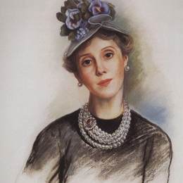 齐内达·塞莱布里阿库娃(Zinaida Serebriakova)高清作品:Portrait of Countess Rosario Zubova