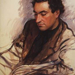 齐内达·塞莱布里阿库娃(Zinaida Serebriakova)高清作品:Portrait of E. Shapiro