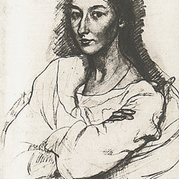 齐内达·塞莱布里阿库娃(Zinaida Serebriakova)高清作品:Portrait of G. I. Teslenko