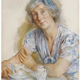 齐内达·塞莱布里阿库娃(Zinaida Serebriakova)高清作品:Portrait of Geraldine Cobb