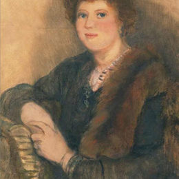 齐内达·塞莱布里阿库娃(Zinaida Serebriakova)高清作品:Portrait of Nadezhda Mikhailovna Kroshkin