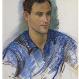 齐内达·塞莱布里阿库娃(Zinaida Serebriakova)高清作品:Portrait of Prince Vsevolod Obolensky