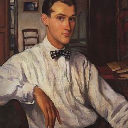 齐内达·塞莱布里阿库娃(Zinaida Serebriakova)高清作品:Portrait of R. Ernst