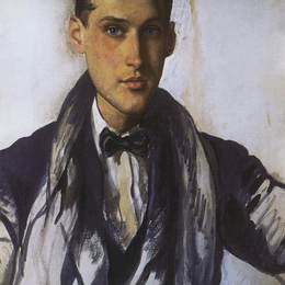 齐内达·塞莱布里阿库娃(Zinaida Serebriakova)高清作品:Portrait of Sergei Rostislavovich Ernst