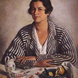 齐内达·塞莱布里阿库娃(Zinaida Serebriakova)高清作品:Portrait of Troinitsky