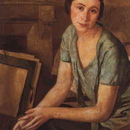 齐内达·塞莱布里阿库娃(Zinaida Serebriakova)高清作品:Portrait S.N.Andronikovoy Halpern