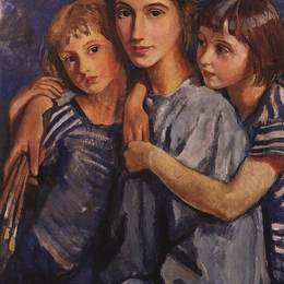 《女儿自画像》齐内达·塞莱布里阿库娃(Zinaida Serebriakova)高清作品欣赏