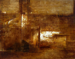 《金色建构》漆材料 120cm×160cm 2007年 