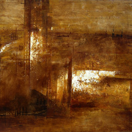 《金色建构》漆材料 120cm×160cm 2007年 