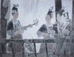赖辉 作品《地扪村的歌》局部