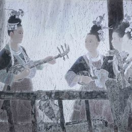 赖辉 作品《地扪村的歌》局部