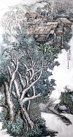 翠微深小村幽