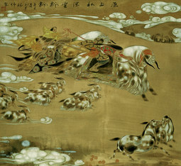 2.原上秋深云飘飘。