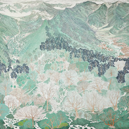 中国画《跃上葱茏》