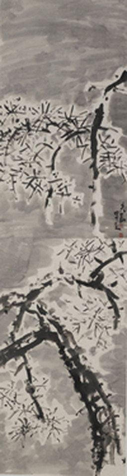 《寒雪冷枝》240cm×60cm