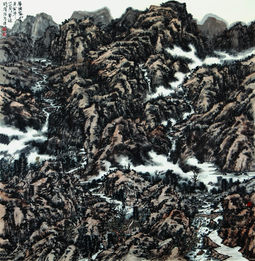国画山水《梦回家山》