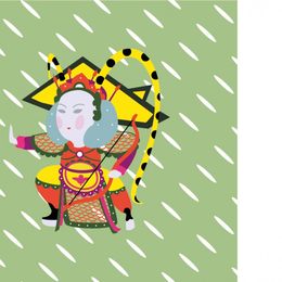 《戏说三国——王老赏戏曲剪纸品牌设计·明信片2》李维钰作品