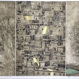 《小路、房子、树》李兵作品