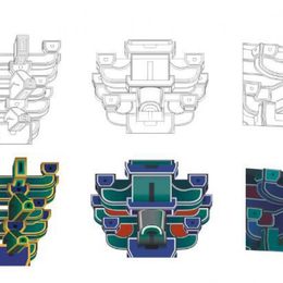 《“光影幻彩”——中国式建筑海报设计<br />
3》王猛作品