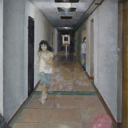 《走廊系列之四_奔跑的青春》干国飞作品