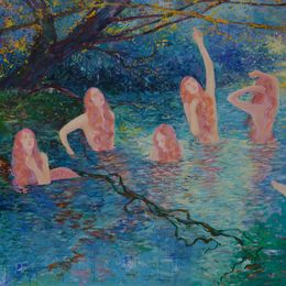 《人鱼的狂欢（左）》马西夏子作品