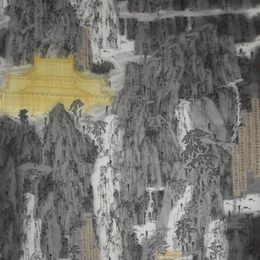 《拟水经注卷一河水 昆仑山图》何季洵作品